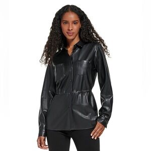 Calvin Klein Leather Shirt M NWOT